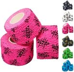 POWER BEAST 3x Lifting Thumb Tape, Weightlifting Hook Grip Elastic Tape Adhesive, Athletic Sport Tape, for Olympic Weight Lift, Cross fit, Lifting & Gym, 3 Rolls. (PINK)