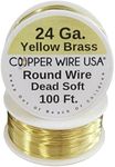 24 Ga Brass Wire 100ft - Dead Soft