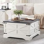 JXQTLINGMU Farmhouse Coffee Table, 