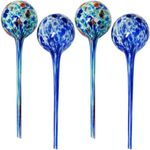 Evelots Plant Watering Globes/Bulbs (4 Pack) - Extra Long 14 Inches - Great for Big Plants - Hand Blown Glass - Automatic Water Irrigation System - Use Indoor/Outdoor - Leave Your Home Worry Free