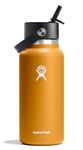 Hydro Flask - Water Bottle 946 ml (32 oz) - Vacuum Insulated Stainless Steel Water Bottle with Flex Straw Cap - BPA-Free - Wide Mouth - Fossil