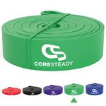 Coresteady Pull Up Bands & Resistance Bands - Rubber Heavy Duty Elastic Loop Band for Men & Women - Build Fit Power & Muscle - Training, Fitness Assist Pull Ups & Gym Exercise - Green, 22-56kg