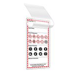 INCOM Manufacturing GHS/WHIMIS Workplace Self-Laminating Product Identifying Labels, Adhesive Backed, Red/White/Black, 3 inch x 6 inch,25 Pack,GHS1316