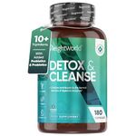 WeightWorld Detox & Cleanse - 180 Capsules - 2 Months Supply - High Strength & Vegan Detox & Cleanse Supplements - Prebiotics & Probiotic Complex - Colon Cleanse Tablets Alternative