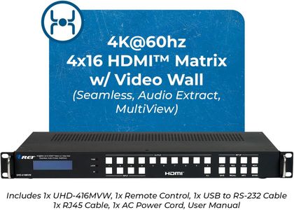 OREI 4K HDMI Video Wall Controller – Matrix, Multiviewer, Seamless Switching