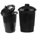 STAR SUPPLIES Strong Plastic 80 Litre Extra Large Shatterproof Black Home Kitchen Storage Dustbin With Lid (1)