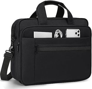 Laptop Bag 15.6 Inch Waterproof Computer Messenger Bag Expandable Briefcase for Men Women Laptop Carrying Case for Travel College Business,Black