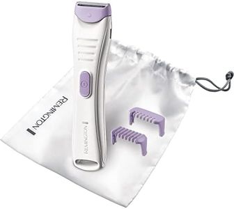 Remington Smooth and Silky Cordless Women's Wet and Dry Bikini Trimmer with 2 Comfort Combs and Beauty Bag, BKT4000, White/Purple
