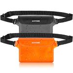 ECHTPower 2-Pack Waterproof Pouch Bag with Waist Strap, Waterproof Fanny Pack, Dry Bag with Adjustable Belt for Beach Bulk Swimming Kayaking Floating Boating Fishing Hiking Pool Water Park