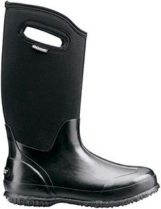 Bogs Women's Classic High Handle Waterproof Insulated Boot, Black Shiny