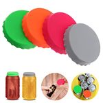 4PCS Beverage Can Lids, Dustproof Silicone Sealer Cap, Standard Soda Beer Saver, can Lids for Fizzy Drinks, SpillProof Drink Covers, Food Protection for Water Cups, for Drinks Bottle Caps for Beer