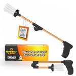 SpiderClaw Unique Foldable Humane Bug Catcher - Spider, Insect & Bug Catcher Indoor Tool - Aluminum Foldable Spider Catcher - Long Reach and Sturdy Handle with Silicone Tips for Catch and Release