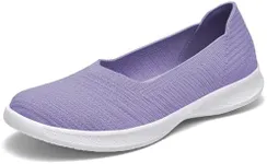konhill Women's Slip on Loafers - Comfy Walking Tennis Low-Top Ballet Flat Nurse Shoes Casual Sneakers 7 US Purple,38