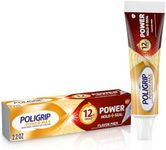 Poligrip Power Max Power Hold Plus Seal Denture Adhesive Cream, Denture Cream for Secure Hold and Food Seal, Flavor Free - 2.2 oz