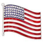 Rosemarie & Jubalee Women's United States of America Flag Lapel Pin Brooch USA