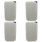 ITP Packaging 4 PACK - 25 Litre Plastic Jerry Can with T/E Cap for Camping, Caravanning, Boating Water Transportation and Storage