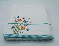 Lex's Linens Floral & Butterfly Embroidered Towels Bath Sheet