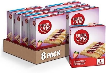 Fiber One Cheesecake Bars, Strawberry Cheesecake, Snack Bars, 6.75 oz, 5 ct (Pack of 8)