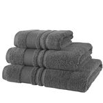 Lions Bamboo Towels - Premium Bath Sheets Set of 2 (90x140cm) - 60% Bamboo 40% Cotton, Extra Large Towels Bath Sheet, Highly Absorbent Quick Drying Soft Bathroom Towel, Charcoal