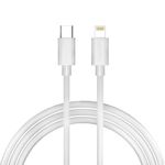 Sounce Fast Charging Nylon Braided Cable Usb C To Lightning 3A 66W,Up To 480 Mbps Data Transfer & Sync Cord Compatible With iPhone 14,13,12,11,X,8,7,6,5,iPad Air,Pro,Mini 1.5 Meter,White