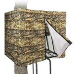 Tree Stand Blind Kit 138'' X 35.4'' Universal 2 Man Tree Stand Blinds For Deer Hunting Tree Stand Camouflage Silent Tree Stand Skirt Deer Ladder Stand Blind Kit Colorfast Treestand Blind Accessories