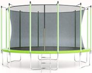 Garveetools Trampoline, 10FT 12FT 14FT 16FT Trampolines for Kids & Adults, Trampoline with Enclosure, Ladder, Recreational Trampolines for Outdoor Jump, ASTM Approved