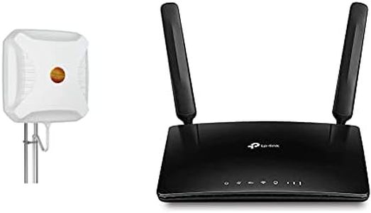 Poynting XPOL-2-5G Antenna & TP-LINK AC1200 4G+ Cat6 Wireless Dual Band Gigabit Router, No Configuration required, Support Guest Network & Parental Control (Archer MR600 V2)