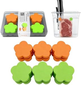 MOMOMA Sous Vide Magnets 12Pack (6 Orange&6 Green)–Food-Grade Silicone Coated Weights, Keep Bags Submerged, Multi-Use for Cooking, Display, Home&Office,Magnetic Weights Works on All Sous Vide Machines