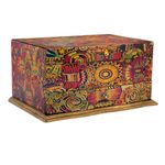 NOVICA Huichol Enchantment' Decoupage Jewelry Box, Multicolor