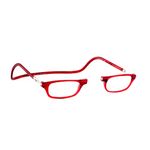 CliC Eyewear Reading glasses Original | Women and Mens reading glasses flexible | Magnetic reading glasses for women and men | Small reading glasses (Red, 1.5)