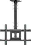 ONKRON Ceiling Mount for TV of 32-80 Inch, Ceiling TV Bracket up to 68,2 kg - Height Adjustable Ceiling TV Mount with VESA 100x100 - VESA 600x400/Tilt and Swivel TV Bracket from Ceiling N1L-B Black