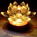 TENGFENG Crystal LED Lotus Light - USB Powered 7 Color Change Crystal Lotus Flower Decoration for Bedroom Table Desktop Bedside Lotus Flower Lamp Night Light Ornament Great Gift Idea