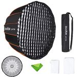 GODOX QR-P90 35.4 Inch/90CM Parabolic Softbox, Bowens Mount Soft Boxes, Quick Release Parabolic Softbox, with Front & Inner Diffuser for SL-60W AD600BM VL150 UL150 SL150II Amaran 100X 200D 200X w/Grid