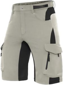 XKTTAC Men's Outdoor Quick Dry Lightweight Cargo Shorts for Hiking, Casual, Camping, Tactical, Fishing, Golf, Travel with 6 Pockets (Silver, 4X-Large)