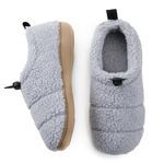 RockDove Women's Camper Moc Slipper with Sherpa Fleece, Size 5 UK Women, Cloud Gray