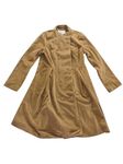 Allegra K Velvet A-Line Coat for Women's Steampunk Double Breasted Winter Trench Coats Khaki L