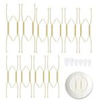 10 Pack Invisible Plate Hangers, 8/10/12 Inch Wall Plate Hangers with Wall Hooks, Gold Dish Display Holder Decorative Wire Plate Hangers Holders for Decorative Plates and Art