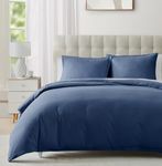 Lane Linen Estate Blue Duvet Cover Full Size - Soft Prewashed Full Duvet Cover Set, 3 Pieces, 1 Duvet Cover 80x90 Inches with Zipper Closure and 2 Pillow Shams, Comforter Not Included