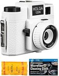 Holga 120N Medium Format Film Camera (White) with Kodak TX 120 Film Bundle and Microfiber Cloth