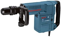 Bosch Gsh 11 E Heavy Duty Electric Demolition Hammer With Sds Max,1,500W,16.8 J,10.1 Kg,Speed Selection,Vario Lock + Sds Max Rtec Sharp Flat&Pointed Chisel,Handle&Case,1 Year Warranty,Black