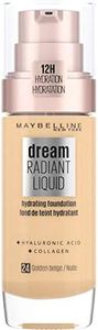 MAYBELLINE Dream Satin Liquid, Base de Maquillaje Líquida con Sérum Hidratante, Tono 024 Golden Beige, 30 ml (Paquete de 1)