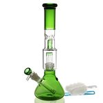 Glass Bong Water Bongs for Smoking- Bong Bowl Accessories 14.5mm Height 31cm 460g Recycling Tornado Filter Glass Water Bong hookahs Oil Rig Bongs Send Cleaning Brush