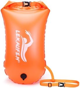 Swim Buoy for Open Water - Swim Safety Float Waterproof Dry Bag Swim Bubble for Swimmers and Triathletes, Swimming Pull Buoy with Dual Air Chambers for Safer Swim Training, Snorkeling, Kayaking