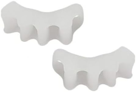 Children's Toe Separators for Functional Fitness Athletes - Toe Straighteners for Foot Pain Relief and Plantar Fasciitis - Fix Feet - Fix Toes - Fix Bunions - Toe Spacers for Crossfit White