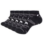 YUEVO SPORTS Men's Camo Sports Socks Moisture Wicking Quarter Cushioned Running Socks Casual Athletic Ankle Socks for Men Size 8-11, 5 Pairs