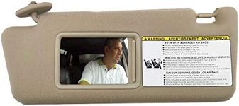 SAILEAD Left Driver Side Sun Visor Replacement Compatible with Toyota Tacoma 2005 2006 2007 2008 2009 2010 2011 2012 Visor Assembly Without Light 74320-04181-B1 (Sand Beige)