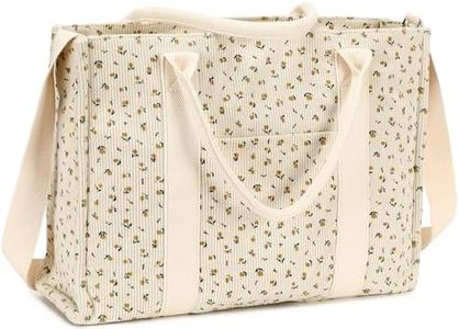 Laptop Tote Bag for Women Work 15.6 inch Canvas Shoulder Bags Computer Messenger Purse Teacher Handbag Office Briefcase