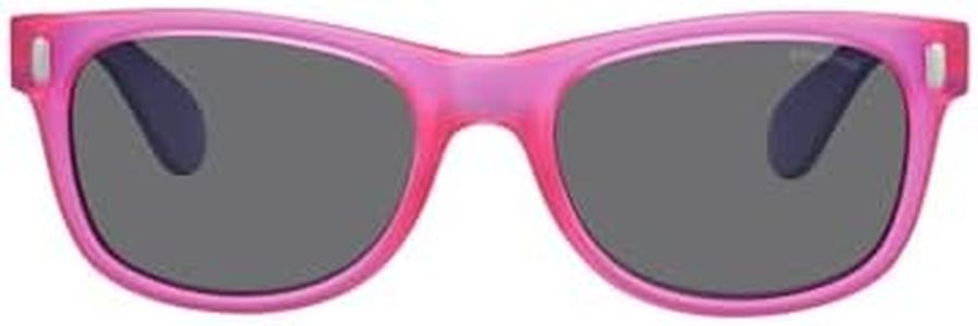 Polaroid Kids' P0115 Rectangular Sunglasses, Purple (Violet Pink Fluo/Grey Polarized), 46