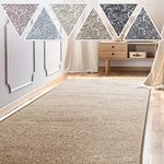 casa pura Carpet runner for hallway | Sundae | Non Slip Carpet Runners in 6 beautiful Pastel colours | Made in Germany | With Matching Stair Treads | Beige - 66x250 cm