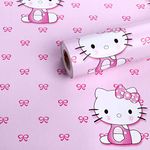 Oren Empower Self Adhesive Happy Cartoons Kitty Wallpaper/Waterproof PVC Vinyl Wallpaper for Bedroom, Living Room, Dining Hall, Master Room - 45 X 330 cm